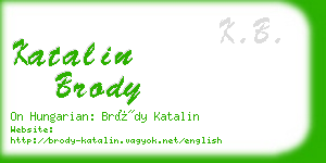 katalin brody business card